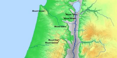 Mapa Izraela góry