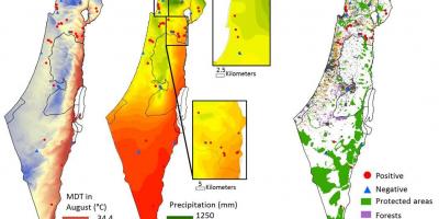 Mapa Izraela klimatu