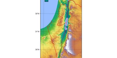 Mapa Izraela wysokości