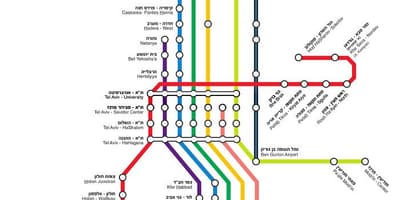 Mapa Izraela na pociąg